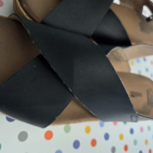 Clarks Collection Soft Cushion Stasha Hale Comf Platform Wedge Sandal 10 Black - Picture 6 of 10